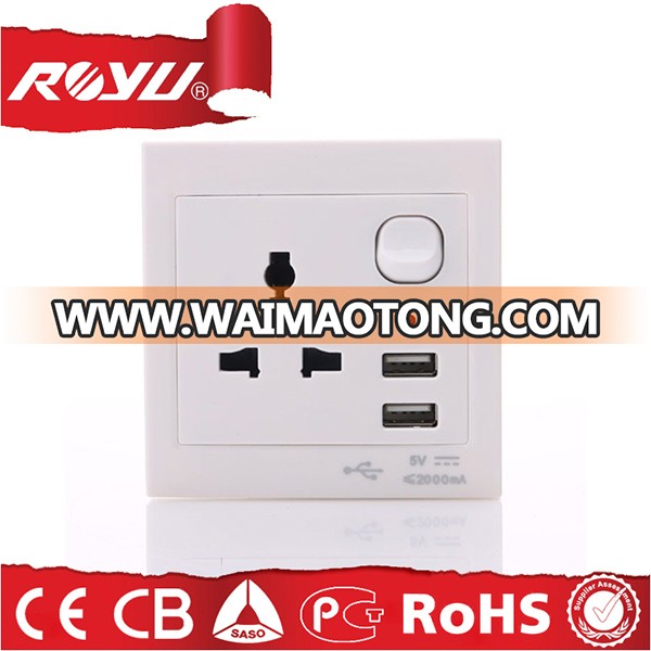 3-Pin Plug Socket with USB, 3 Phase Electrical Plugs and Sockets