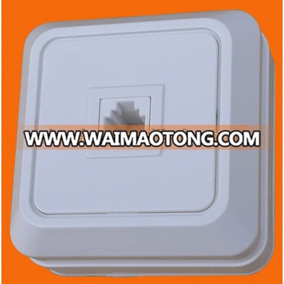 European style surface mounting telephone socket RJ11 (S1007)